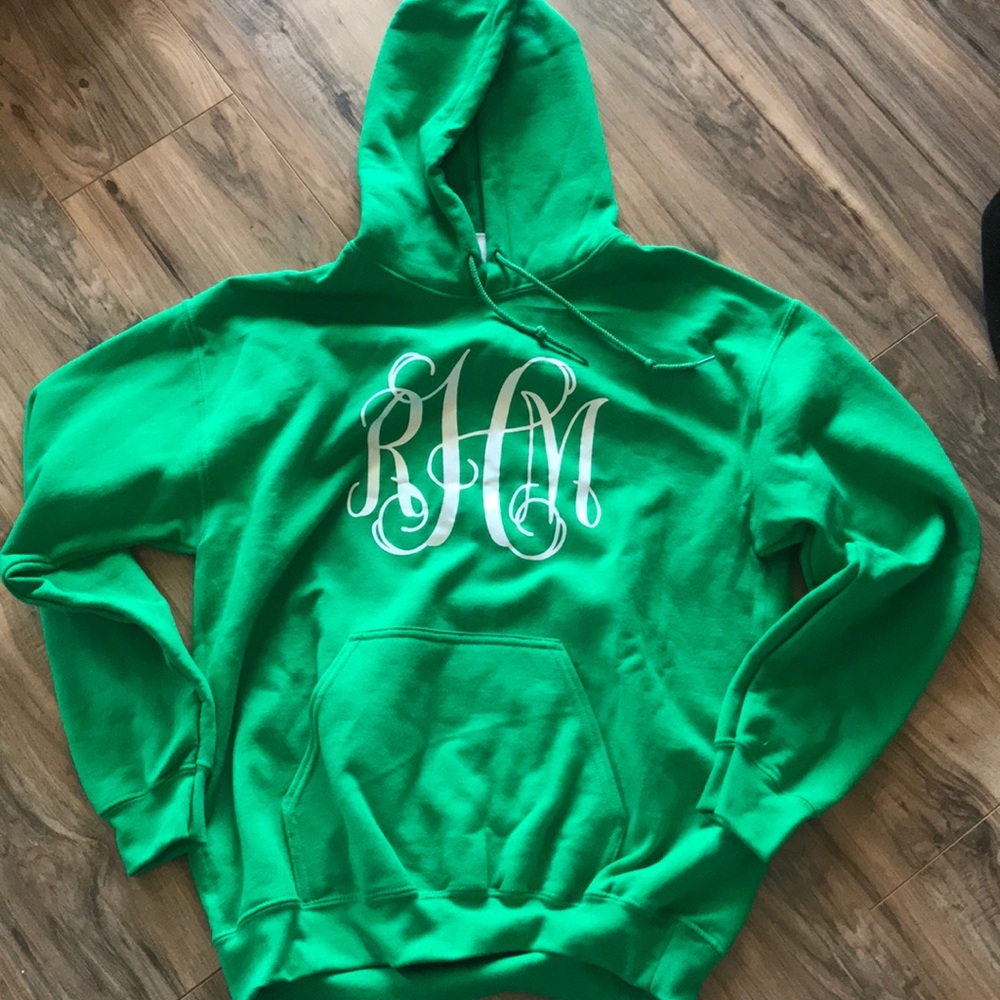 RHM green monogram sweatshirt/hoodie **NEW